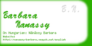 barbara nanassy business card